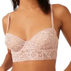 Free People Lace Bralette Bustier Nude Blush – Size 32A – NWT
